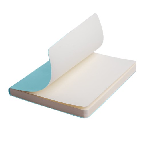 Ежедневник недатированный Tony, А5, бирюзовый, кремовый блок в линейку