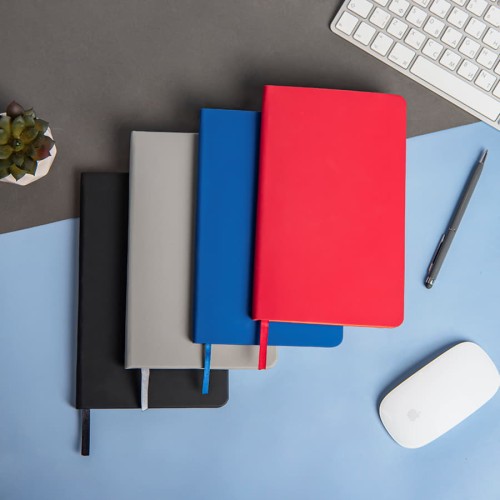 Ежедневник недатированный SIMPLY FLEX, А5, голубой, кремовый блок, в клетку