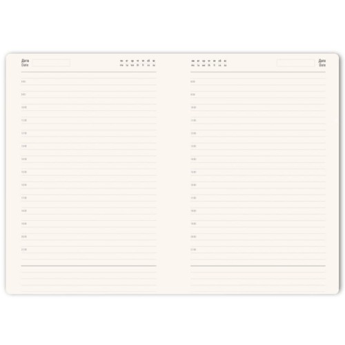 Ежедневник недатированный HAMILTON, A5, белый, кремовый блок