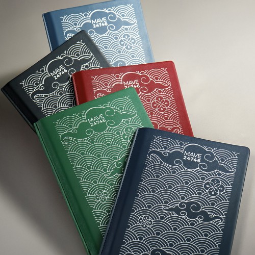 Ежедневник недатированный MAVE, бордовый, А5, блок в линейку