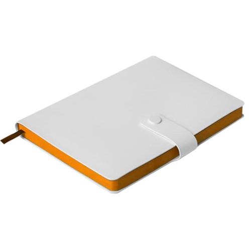 Ежедневник недатированный Stellar, А5, белый, кремовый блок в линейку, с зеленым обрезом