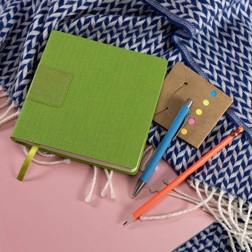 Ежедневник недатированный Scotty, А5-, бирюзовый, кремовый блок, без обреза