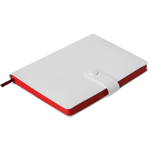 Ежедневник недатированный Stellar, А5, белый, кремовый блок в линейку, с зеленым обрезом