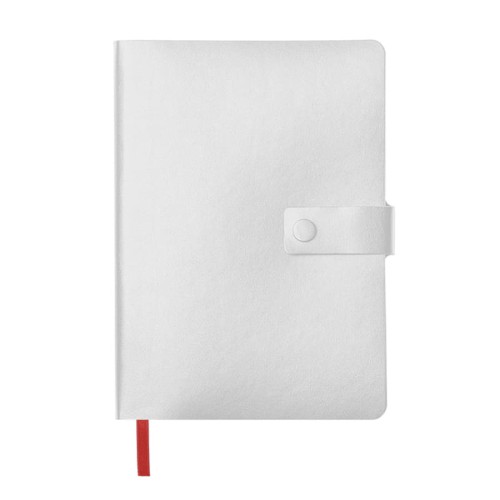 Ежедневник недатированный Stellar, А5, белый, кремовый блок в линейку, с зеленым обрезом