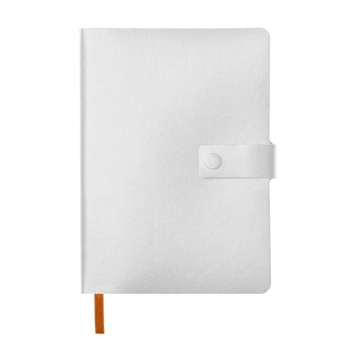 Ежедневник недатированный Stellar, А5, белый, кремовый блок в линейку, с зеленым обрезом