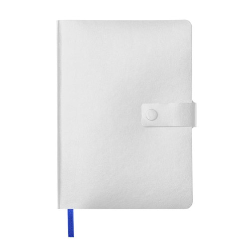 Ежедневник недатированный Stellar, А5, белый, кремовый блок в линейку, с зеленым обрезом