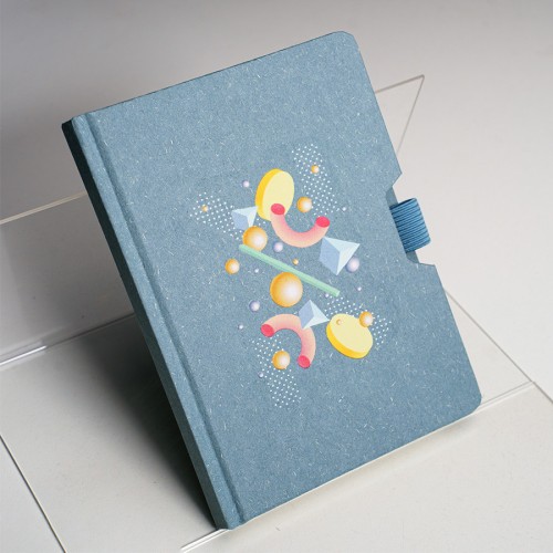 Блокнот MEMO, размер 130*170 мм, бежевый, блок в клетку