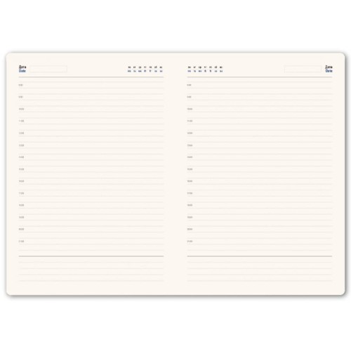 Ежедневник недатированный Pulpy, А5, белый, кремовый блок в линейку, белый срез