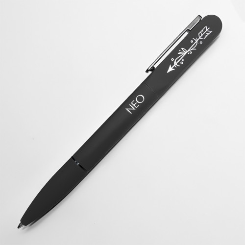 Ручка шариковая NEO с подсветкой после гравировки, soft touch