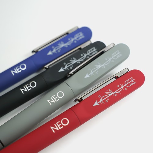 Ручка шариковая NEO с подсветкой после гравировки, soft touch