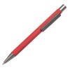 Ручка шариковая FACTOR, красный/темно-серый, металл, пластик, софт-покрытие