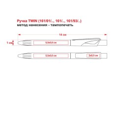 Ручка шариковая TWIN LX, пластик