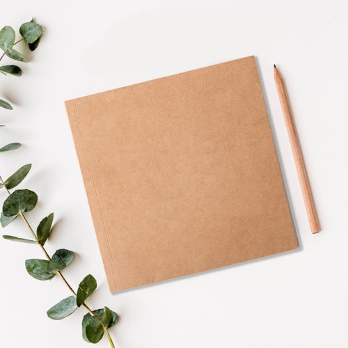 Скетчбук-блокнот BLOCK, 145 х 145 мм, крафт, картон, нелинованный