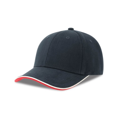 Бейсболка PILOT PIPING SANDWICH-S, 6 клиньев, металл.заст, тёмно-синий, 100% хлопок, 355 г/м2
