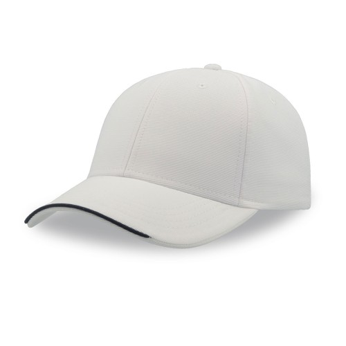 Бейсболка ESTORIL-S, 6 клиньев, застёжка на липучке, белый, 100% переработанный полиэстер, 170 г/м2