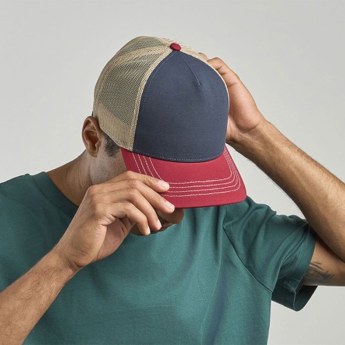 Бейсболка RAPPER CANVAS-S, 5 клиньев, пластиковая застёжка