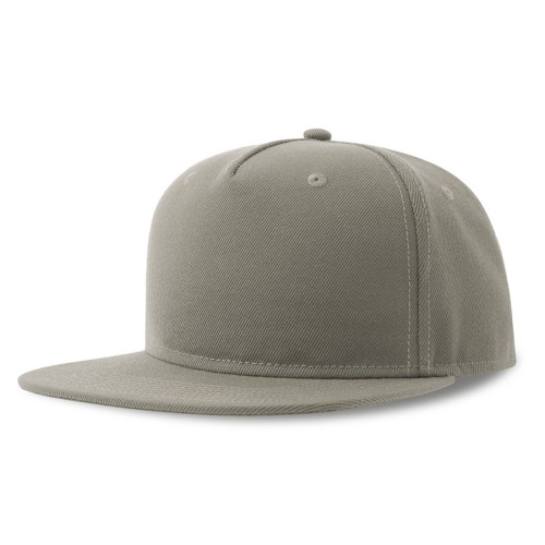 Бейсболка SNAP FIVE-S, 5 клиньев, пласт. застежка, серый, 100% переработанный полиэстер, 300 г/м2
