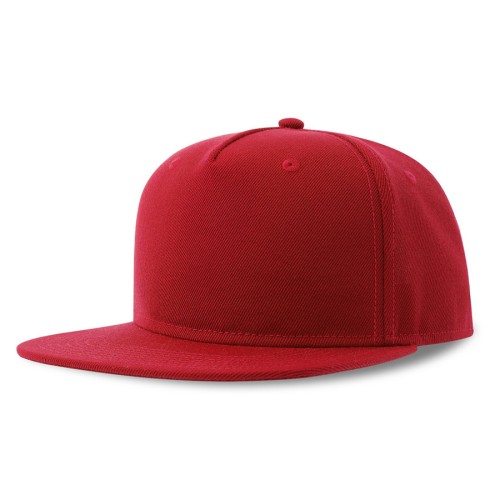 Бейсболка SNAP FIVE-S, 5 клиньев, пласт. застежка, красный, 100% переработанный полиэстер, 300 г/м2