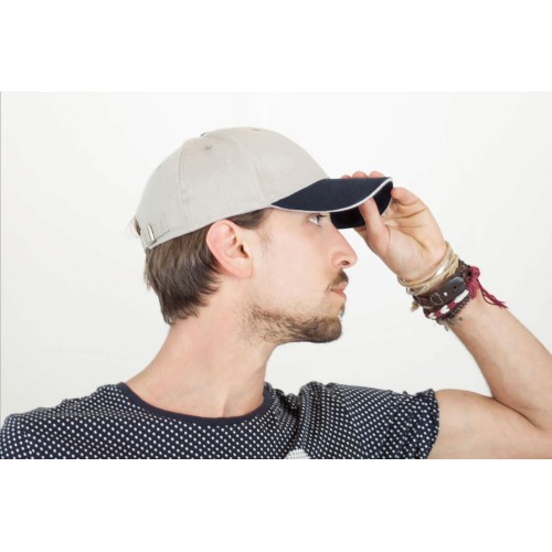 Бейсболка LIBERTY SANDWICH, 6 клиньев, сэндвич, металлическая застежка