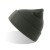 Шапка вязаная  двойная Wind-S, с отворотом и патчем, темно-серый, 100% переработанный полиэстер