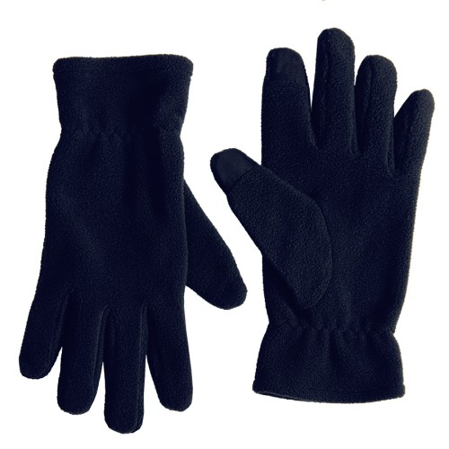 Перчатки флисовые сенсорные TRAIL, темно-синий, S/M, 100% полиэстер, 220 г/м2