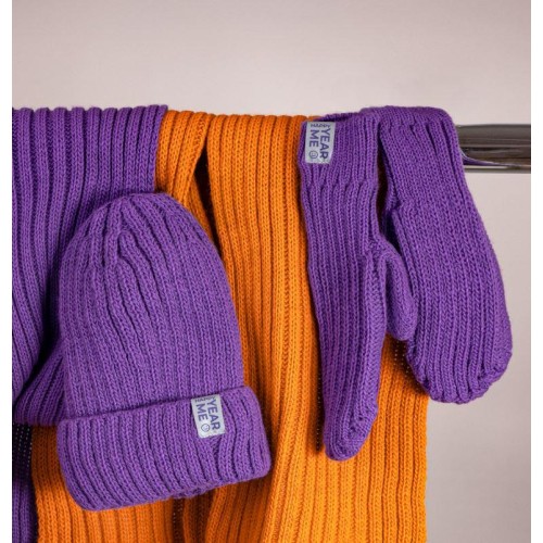 Шапка бини вязаная НАСВЯЗИ© шерсть/ акрил