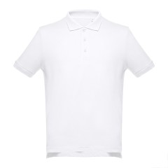 Рубашка-поло мужская ADAM, белый, S, 100% хлопок, плотность 195 г/м2