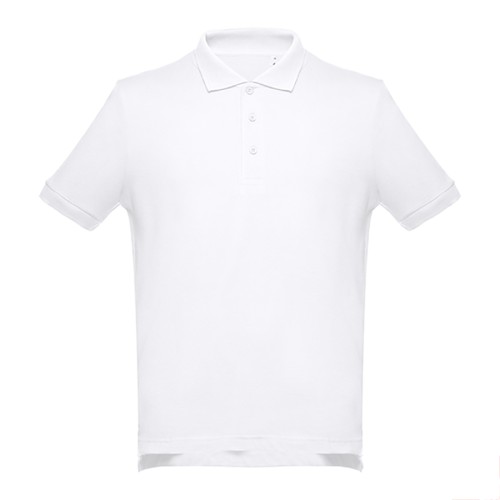 Рубашка-поло мужская ADAM, белый, S, 100% хлопок, плотность 195 г/м2