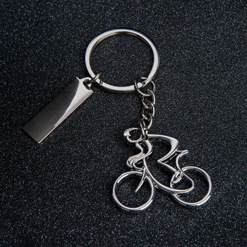 Брелок SILV CYCLIST; 4,0 x 4,0 x 0,4 см; металл