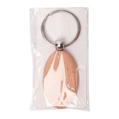 Брелок TIMBER OVAL; 5,2 x 3,2 см; дерево