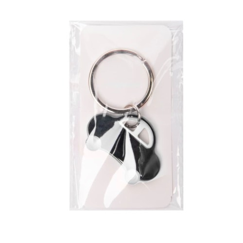 Брелок TONER CAR; 4,2 x 3 x 0,4 см; черный; металл/пластик