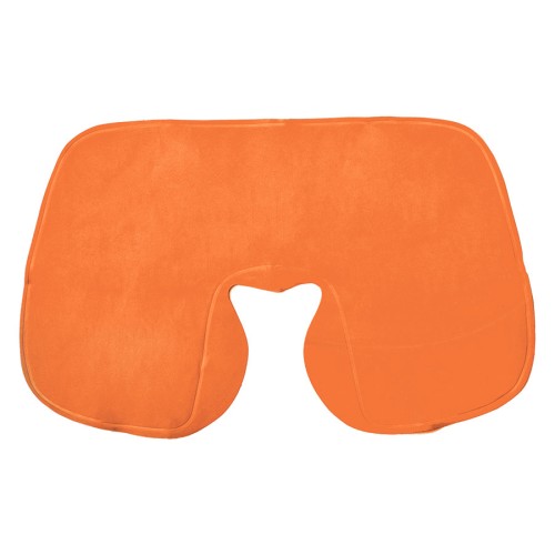 Подушка надувная дорожная WAY в футляре; желтый; 43,5х27,5 см; твил