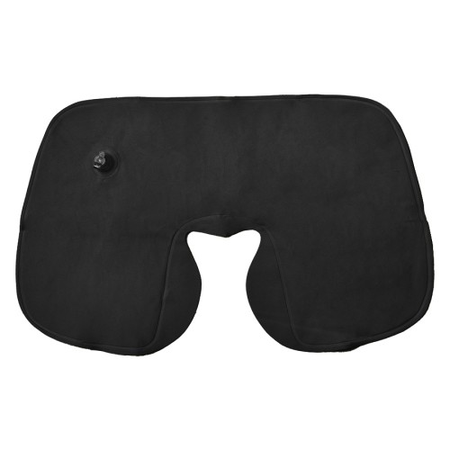 Подушка надувная дорожная WAY в футляре; желтый; 43,5х27,5 см; твил