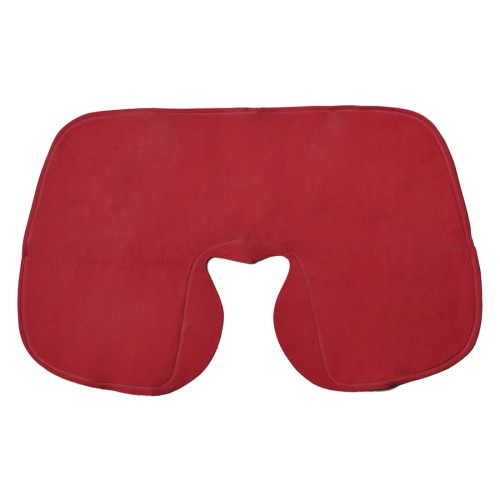 Подушка надувная дорожная WAY в футляре; желтый; 43,5х27,5 см; твил