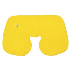 Подушка надувная дорожная WAY в футляре; желтый; 43,5х27,5 см; твил