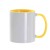 Кружка для сублимации, 330 мл, d=82 мм, стандарт А, белая, желтая внутри, желтая ручка Кружка для сублимации, 330 мл, d=82 мм, стандарт А, белая, желтая внутри, желтая ручка