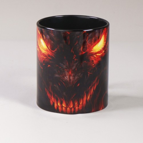 Кружка для сублимации, 330 мл, d=82 мм, стандарт А, белая, желтая внутри, желтая ручка