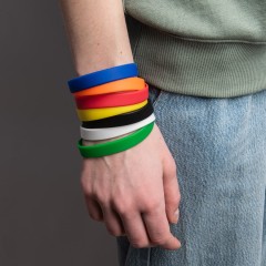 Браслет силиконовый FEST; 20 x 1,2 x 0,2 см; белый; силикон