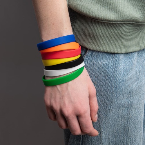 Браслет силиконовый FEST; 20 x 1,2 x 0,2 см; белый; силикон