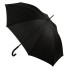 Зонт-трость OXFORD с ручкой из искусственной кожи ,чёрный, полуавтомат, 100% полиэстер
