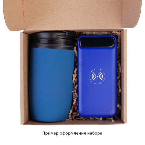Термостакан Unicup 300 мл, покрытие soft touch, синий