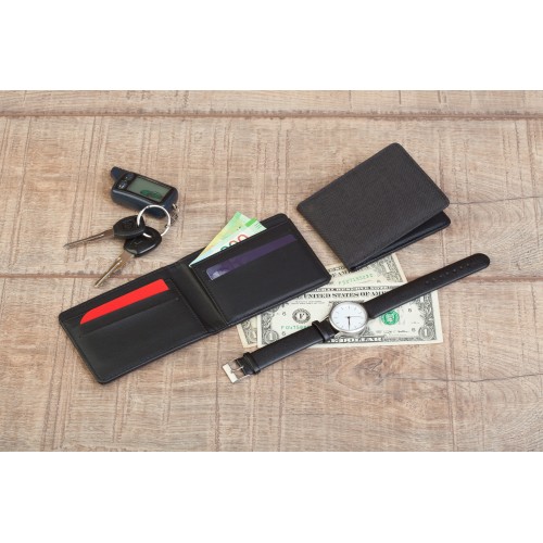 Портмоне с RFID - защитой от считывания данных кредиток, черный