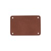 Шильд 4х6 см имитация кожи, коричневый