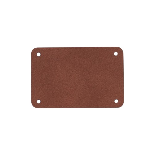 Шильд 4х6 см имитация кожи, коричневый