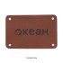 Шильд 4х6 см имитация кожи, коричневый