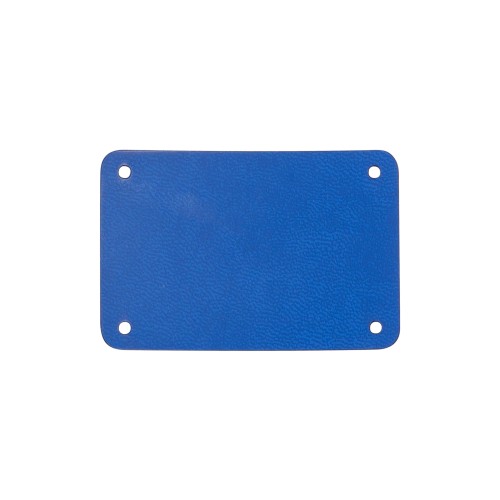 Шильд 4х6 см имитация кожи, синий