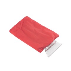 Скребок-варежка автомобильный, красный, красный