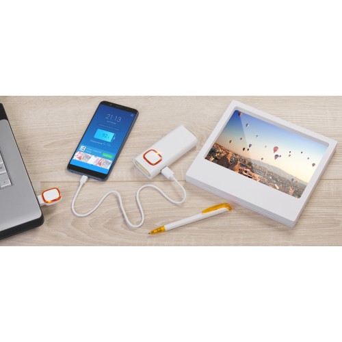 Флеш-карта 16 Гб с подсветкой логотипа, белый