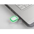 Флеш-карта 16 Гб с подсветкой логотипа, белый с зеленым
