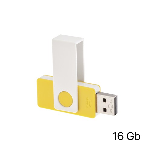 Флеш-карта TWISTA, 16Гб, желтый/белый